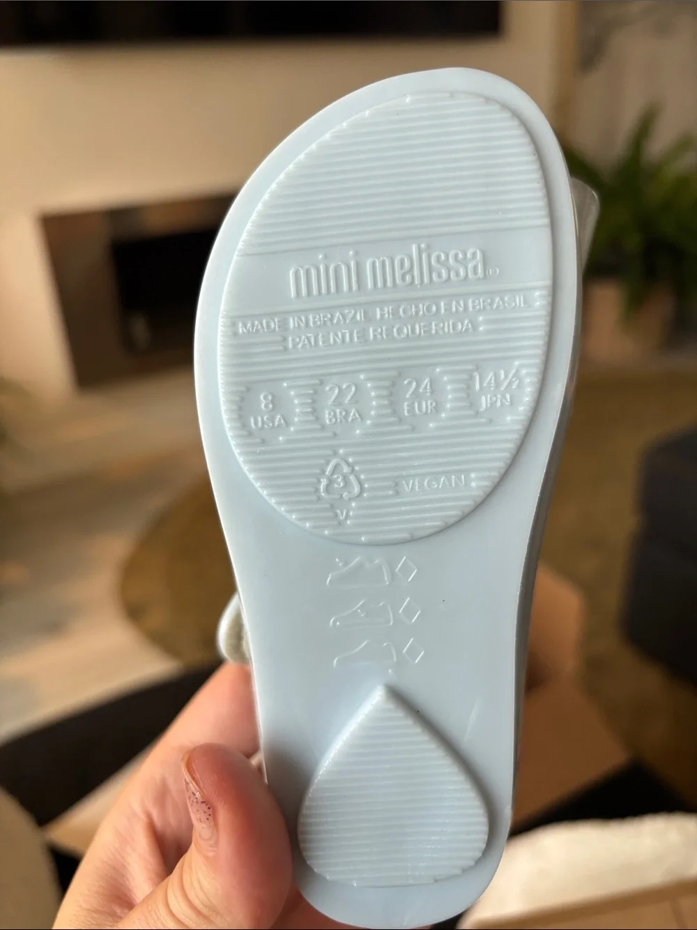 Mini Melissa Pale Blue Shiny Princess Bow Mary Janes